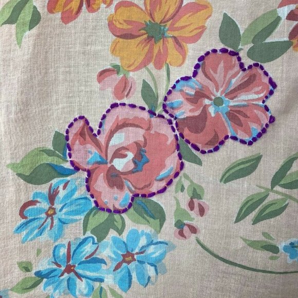 Aratta Nicola Tassel Trim Kimono NWT • Small • Floral Jacket Open Front Summer - Picture 6 of 7